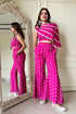 Pink Bandhni Cape Set
